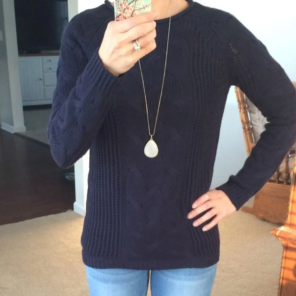 Stitch Fix l Olive & Oak Nikola Cable Knit Sweater, Medium